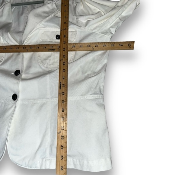 RALPH LAUREN Jeans Company White Denim Peplum Blazer Jacket Plus 3X - Picture 6 of 7